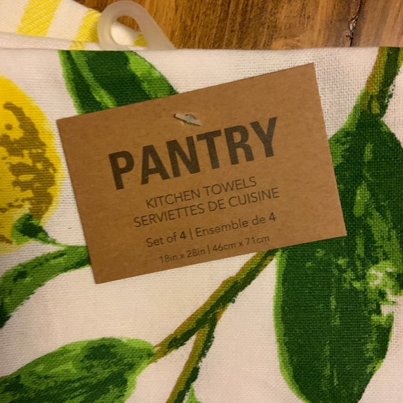 Farmhouse Lemon Plaid Stripe Kitchen Towels Set - Picture 2 of 3